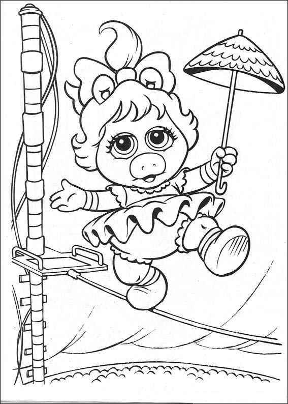 Plansa de colorat cu Bebelusi Muppet 14 6